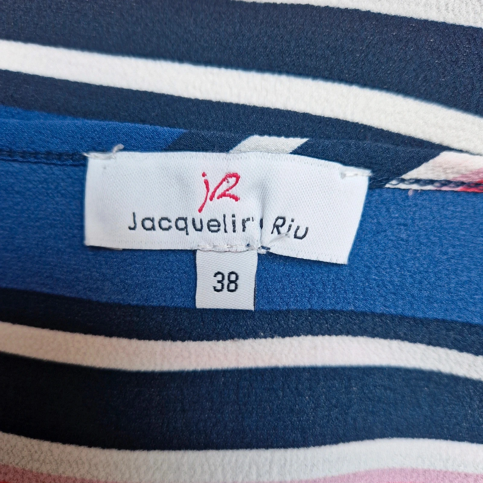 Blusa listrada Jacqueline Riu Tamanho 38 – photo 5